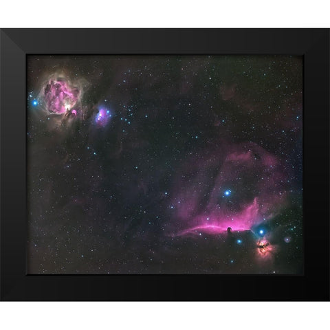 Orion Nebula And The Horsehead Black Modern Wood Framed Art Print by Auf Dem, Andrea