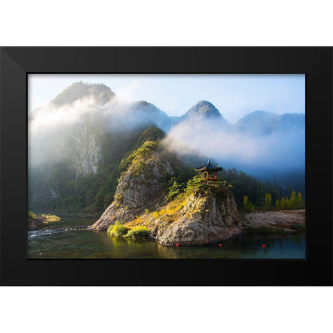 Wollyubong Black Modern Wood Framed Art Print by Namkoong, Bongok