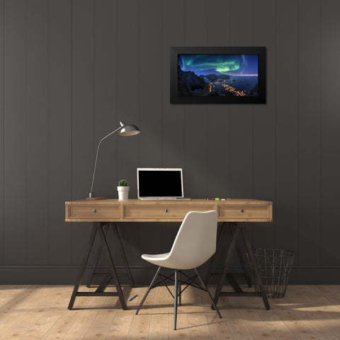 Anywhere I Roam Black Modern Wood Framed Art Print by F. Turienzo, Carlos