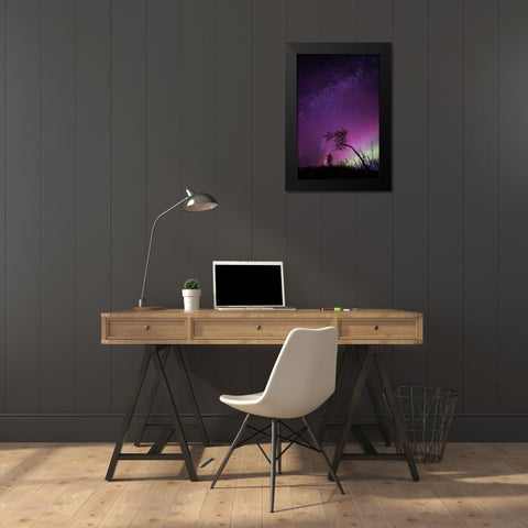 Under The Stars - 1 Black Modern Wood Framed Art Print by Ifrim, Sorin