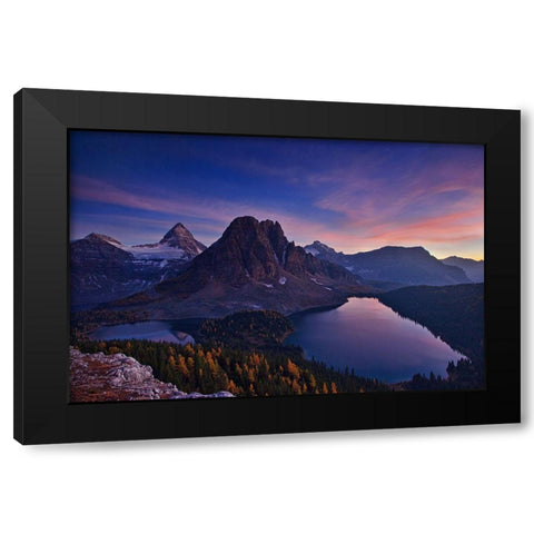 Twilight At Mount Assiniboine Black Modern Wood Framed Art Print by Zhang, Yan