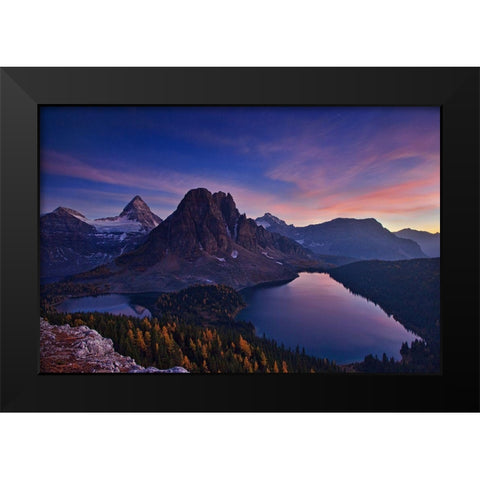 Twilight At Mount Assiniboine Black Modern Wood Framed Art Print by Zhang, Yan