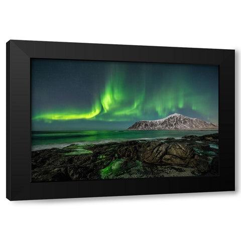 Peaceful Skagsanden Black Modern Wood Framed Art Print by Pelissier, Marc