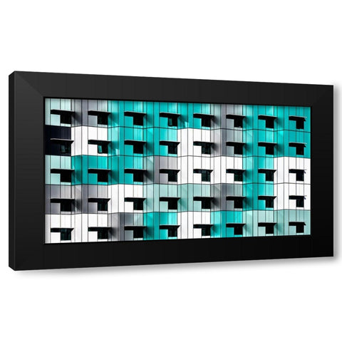 Forty Windows Black Modern Wood Framed Art Print by Pearson, Wayne