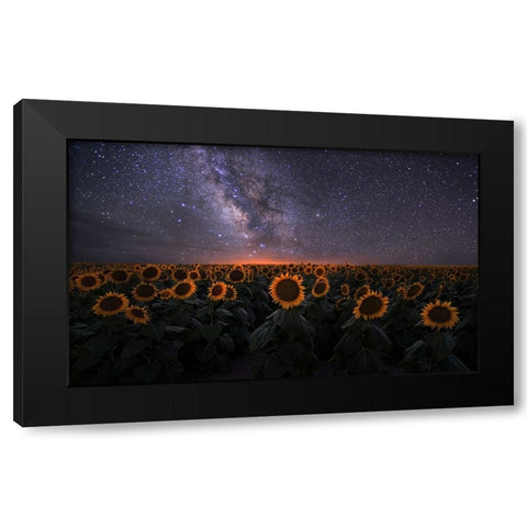 Dreamscape Black Modern Wood Framed Art Print by Xu, Mei
