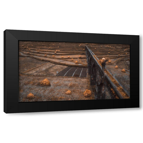 An Old Canal Black Modern Wood Framed Art Print with Double Matting by TIANQI