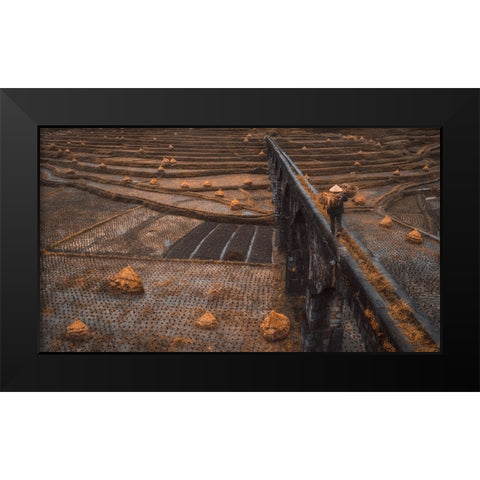 An Old Canal Black Modern Wood Framed Art Print by TIANQI