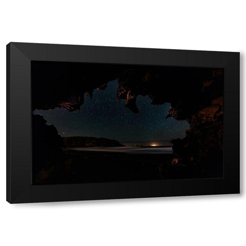Olympic Galaxy Black Modern Wood Framed Art Print by Roughol, Francois
