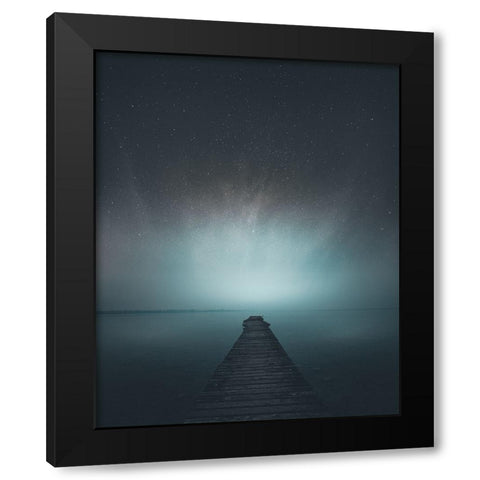 Under The Stars Black Modern Wood Framed Art Print by Fraccaroli, Andrea