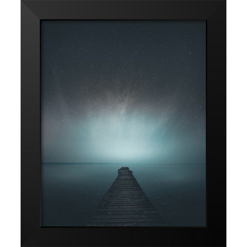 Under The Stars Black Modern Wood Framed Art Print by Fraccaroli, Andrea