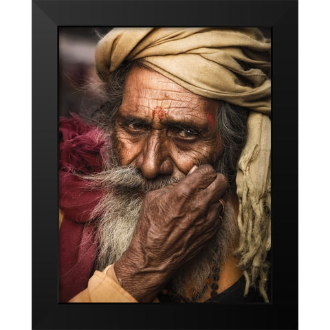 Red And Yellow Black Modern Wood Framed Art Print by Jonas, Nadav