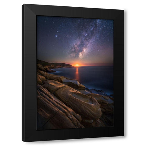Lonely Planet Black Modern Wood Framed Art Print by Fan, Tim