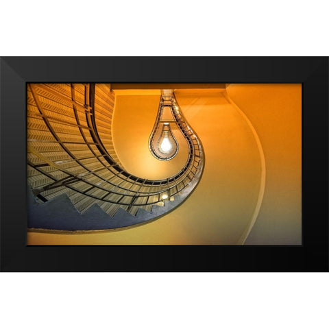 The Pear Black Modern Wood Framed Art Print by Ohlendorf, Anette