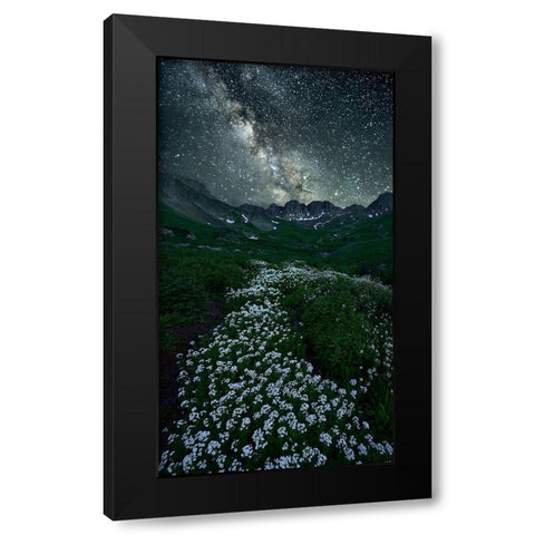 Starring Path Black Modern Wood Framed Art Print by Xu, Mei