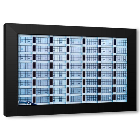 The Waiting Car Black Modern Wood Framed Art Print with Double Matting by Flour, Piet