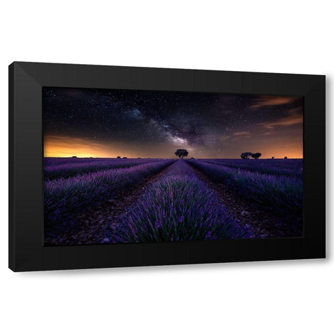 Fields Of Castilla Black Modern Wood Framed Art Print by Ruiz Dueso, Jorge