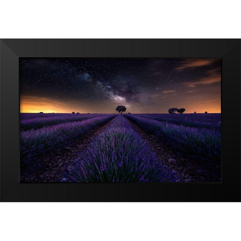 Fields Of Castilla Black Modern Wood Framed Art Print by Ruiz Dueso, Jorge