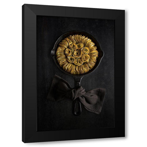Yellow And Green Zucchini Ratatouille Flower Black Modern Wood Framed Art Print with Double Matting by Popescu, Diana