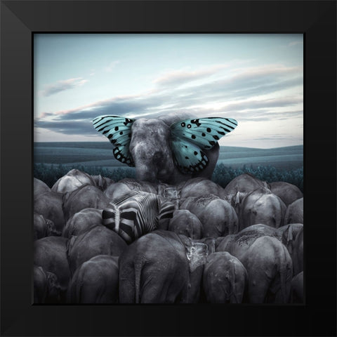 Hail To The King Black Modern Wood Framed Art Print by Hardibudi