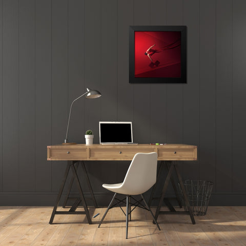 All I Am Black Modern Wood Framed Art Print by Hardibudi