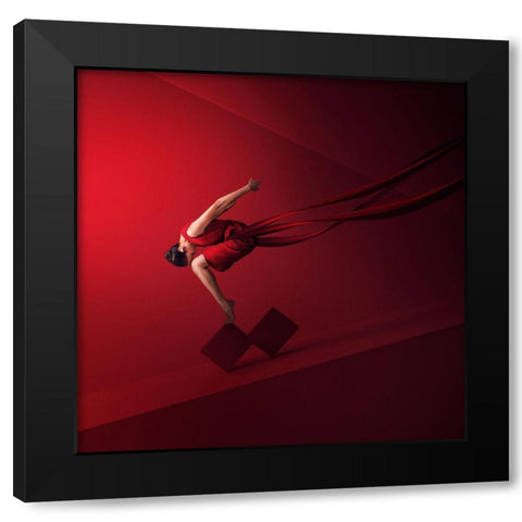 All I Am Black Modern Wood Framed Art Print with Double Matting by Hardibudi