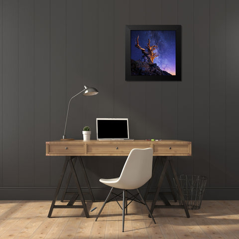 The Ancient Tree Black Modern Wood Framed Art Print by Suradji, Surjanto