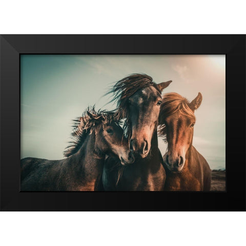 Family Portrait Black Modern Wood Framed Art Print by Hennen, Marcus