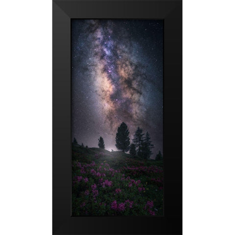 Art Of Night V Black Modern Wood Framed Art Print by F. Turienzo, Carlos