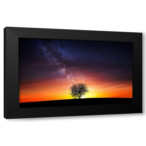 Milky Way Black Modern Wood Framed Art Print by Hamiti, Bess