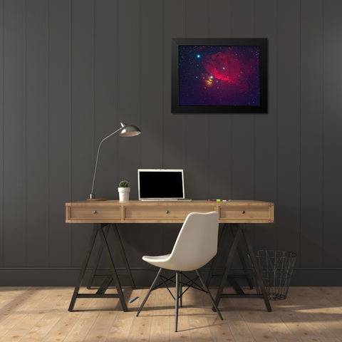 Horse Head The Dark Nebula Black Modern Wood Framed Art Print by Auf dem, Andrea