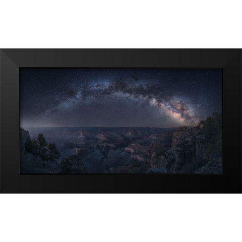 Grand Canyon - Art Of Night Black Modern Wood Framed Art Print by F. Turienzo, Carlos