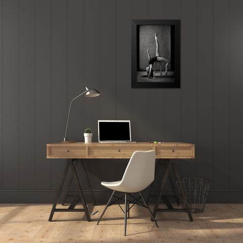 Kirsten Black Modern Wood Framed Art Print by Ashton-Jones, Howard