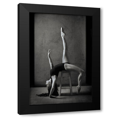 Kirsten Black Modern Wood Framed Art Print with Double Matting by Ashton-Jones, Howard