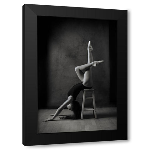 Recline Black Modern Wood Framed Art Print with Double Matting by Ashton-Jones, Howard