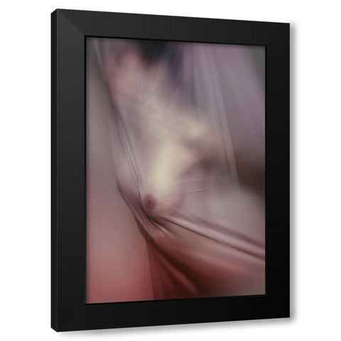 Veil Black Modern Wood Framed Art Print with Double Matting by Bartal, Balazs
