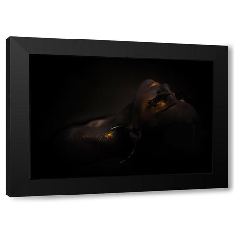 Cleopatra Black Modern Wood Framed Art Print with Double Matting by Iltus, Maya