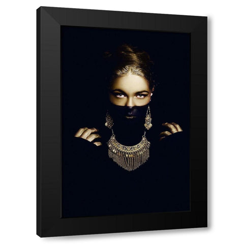 Coyolxauhqui Black Modern Wood Framed Art Print with Double Matting by Bolgov, Ruslan
