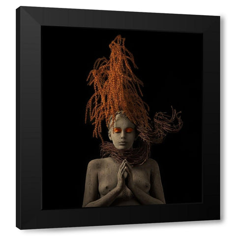 Roots A Plants Praying For Rain...!!!!!! Black Modern Wood Framed Art Print with Double Matting by Sanchez, Alfredo