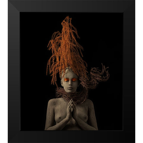 Roots A Plants Praying For Rain...!!!!!! Black Modern Wood Framed Art Print by Sanchez, Alfredo