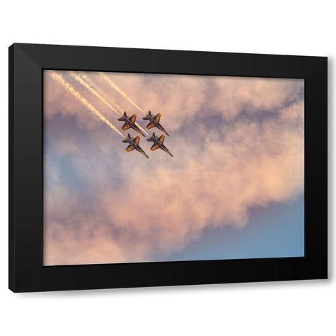 Us Navy Black Modern Wood Framed Art Print with Double Matting by Tseng, Judy