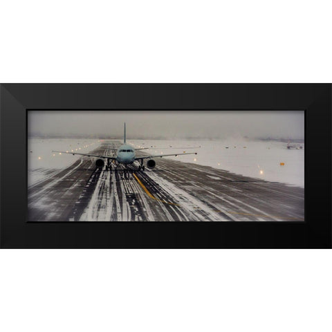 Ready To Take Off Black Modern Wood Framed Art Print by Susta, Miro