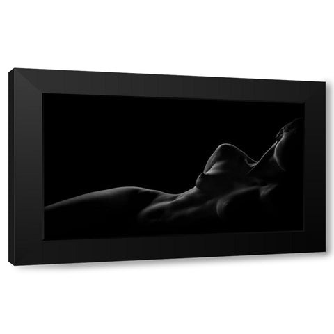Silhouette Black Modern Wood Framed Art Print with Double Matting by Valevicius, Aurimas