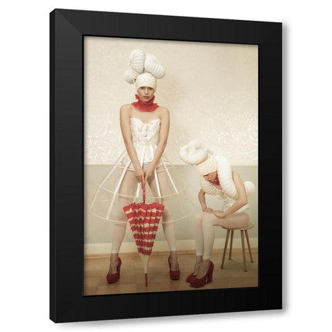 Modern Barock III Black Modern Wood Framed Art Print with Double Matting by von Diepenbroek, Christine