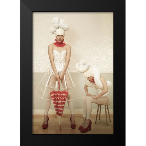 Modern Barock III Black Modern Wood Framed Art Print by von Diepenbroek, Christine