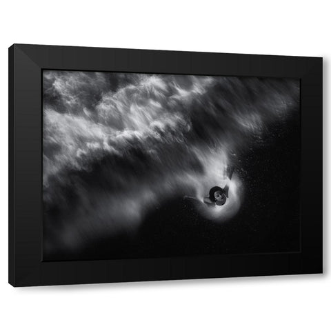 Thalassa Black Modern Wood Framed Art Print with Double Matting by Kaimaki, Maria