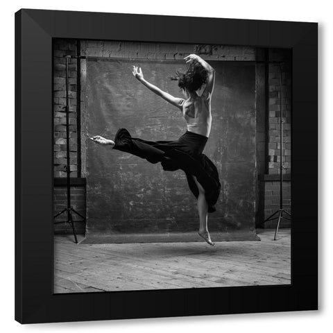 Dance Black Modern Wood Framed Art Print with Double Matting by Belokonov, Boris