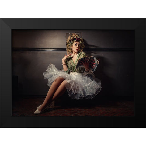 Giorgia Black Modern Wood Framed Art Print by Mancini, Massimiliano