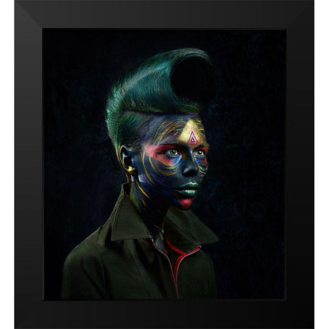 Mod 19 Black Modern Wood Framed Art Print by Kovalev, Ivan