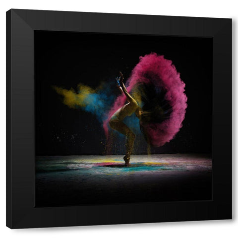 The Dance Of Dust Black Modern Wood Framed Art Print by Guryanov, Andrey