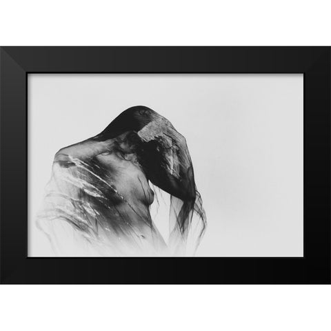 Wild Is The Wind Black Modern Wood Framed Art Print by Tuinenga, Jacob